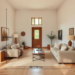 a living room measuring 4