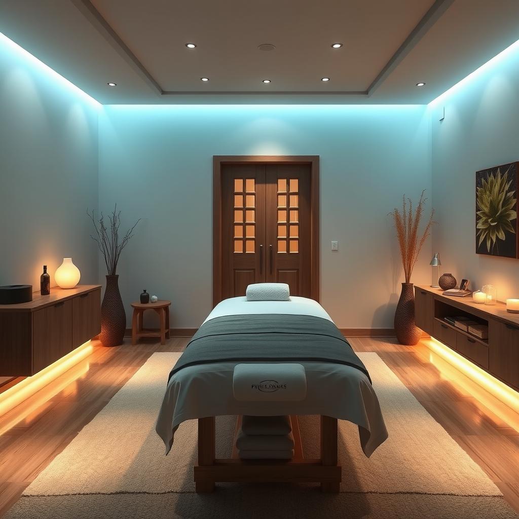 a massage room measuring 4