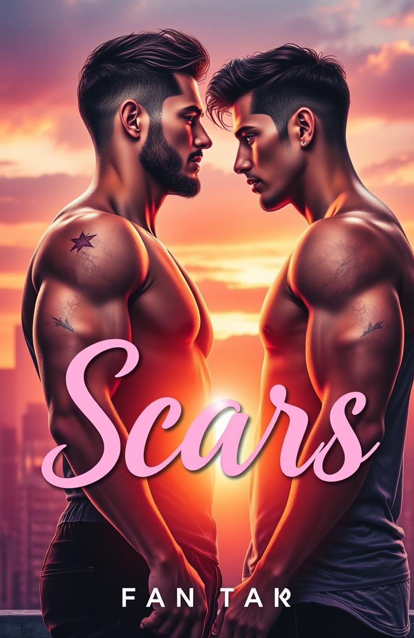 A cover for a gay fanfiction titled 'Scars'