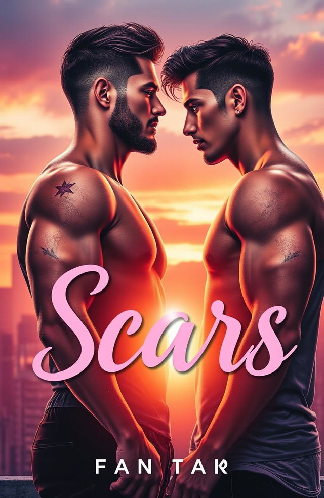 A cover for a gay fanfiction titled 'Scars'