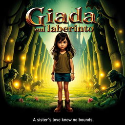 A movie poster for a fantasy adventure film titled 'Giada en el laberinto'