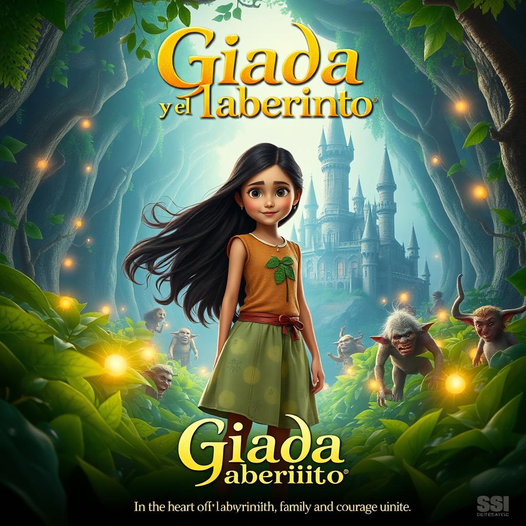 A captivating movie poster for the film titled 'Giada y el laberinto'