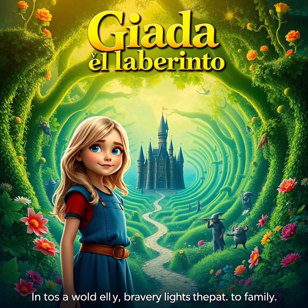An enchanting movie poster for the film 'Giada y el laberinto'