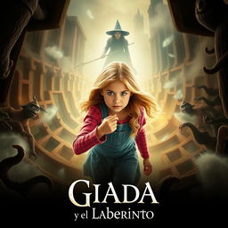 A cinematic movie poster for the film titled 'Giada y el Laberinto'