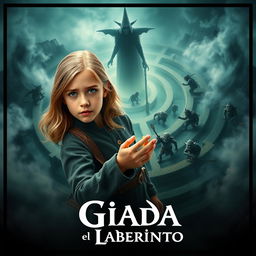 A cinematic movie poster for the film titled 'Giada y el Laberinto'