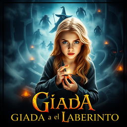 A cinematic movie poster for the film titled 'Giada y el Laberinto'