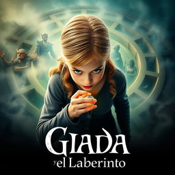 A cinematic movie poster for the film titled 'Giada y el Laberinto'