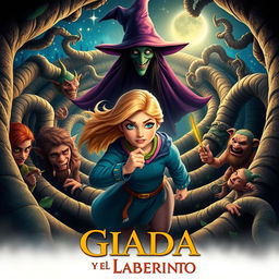 A captivating movie poster for 'Giada y el Laberinto'