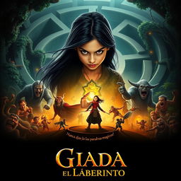 A stunning movie poster for 'Giada y el Laberinto'