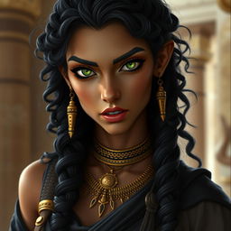 A female character inspired by ancient Egypt, depicted as a thief and a vampire