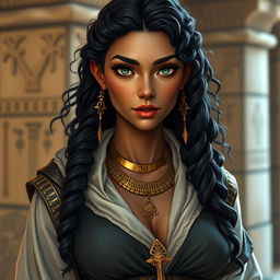 A female character inspired by ancient Egypt, depicted as a thief and a vampire