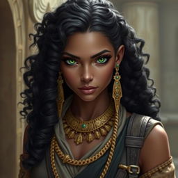 A female character inspired by ancient Egypt, depicted as a thief and a vampire