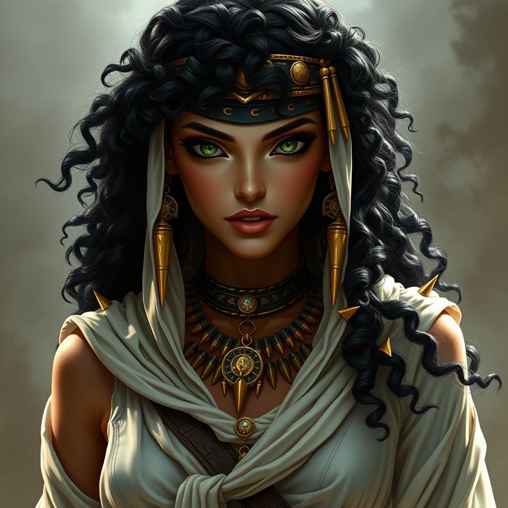 A female character inspired by ancient Egypt, portrayed as a thief and vampire