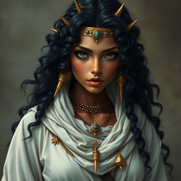 A female character inspired by ancient Egypt, portrayed as a thief and vampire