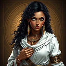 A female character inspired by ancient Egypt, featuring a combination of a thief and vampire