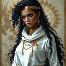 A female character inspired by ancient Egypt, featuring a combination of a thief and vampire