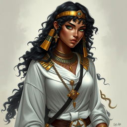 A female character inspired by ancient Egypt, featuring a combination of a thief and vampire