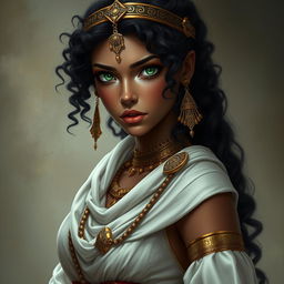 A female character inspired by ancient Egypt, portrayed as a thief and a vampire