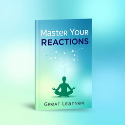 A striking book cover design for 'Master Your Reactions' by Great Learner, centered on the theme of emotional intelligence and self-control