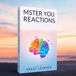 A visually engaging book cover design for 'Master Your Reactions' by Great Learner, showcasing the theme of emotional regulation and personal growth