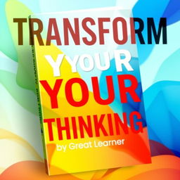 A visually striking book cover featuring the title 'Transform Your Thinking' prominently in bold, modern typography