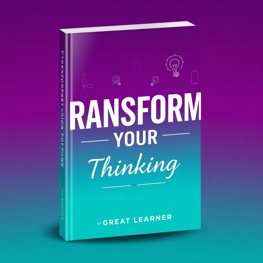 An eye-catching book cover design featuring the title 'Transform Your Thinking' in large, bold, contemporary font at the center