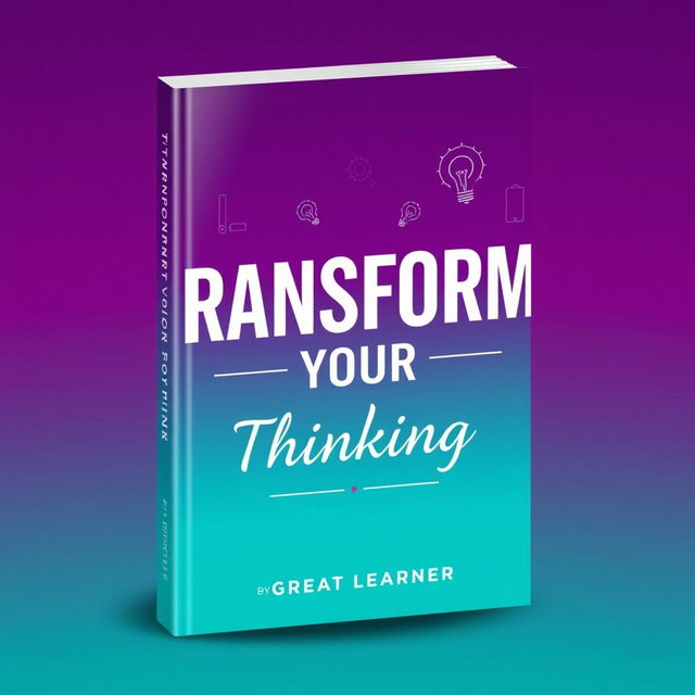 An eye-catching book cover design featuring the title 'Transform Your Thinking' in large, bold, contemporary font at the center