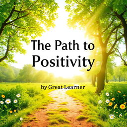 An uplifting book cover design featuring the title 'The Path to Positivity' in large, cheerful typography at the center