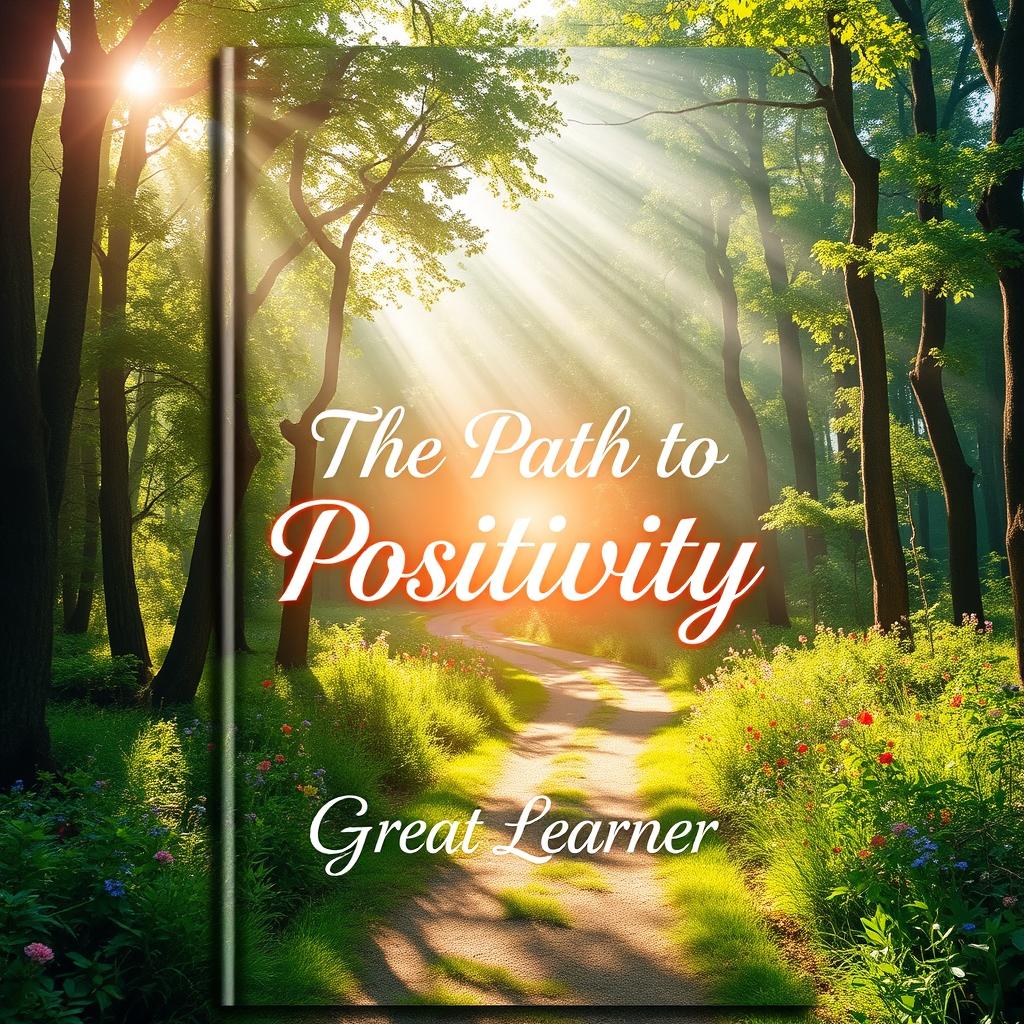 A captivating book cover design for 'The Path to Positivity' by Great Learner