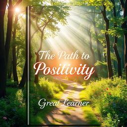 A captivating book cover design for 'The Path to Positivity' by Great Learner