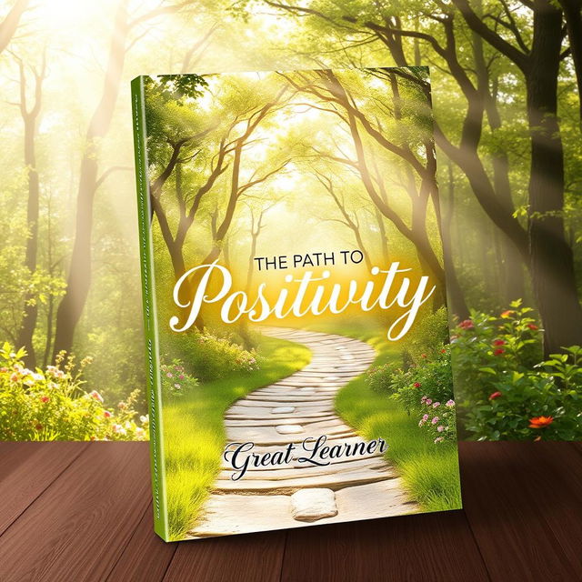 A captivating book cover design for 'The Path to Positivity' by Great Learner