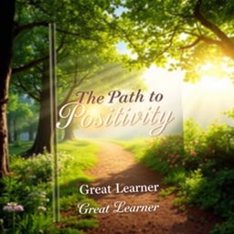 A captivating book cover design for 'The Path to Positivity' by Great Learner