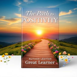 An inspiring book cover design for 'The Path to Positivity' by Great Learner