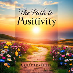 An inspiring book cover design for 'The Path to Positivity' by Great Learner