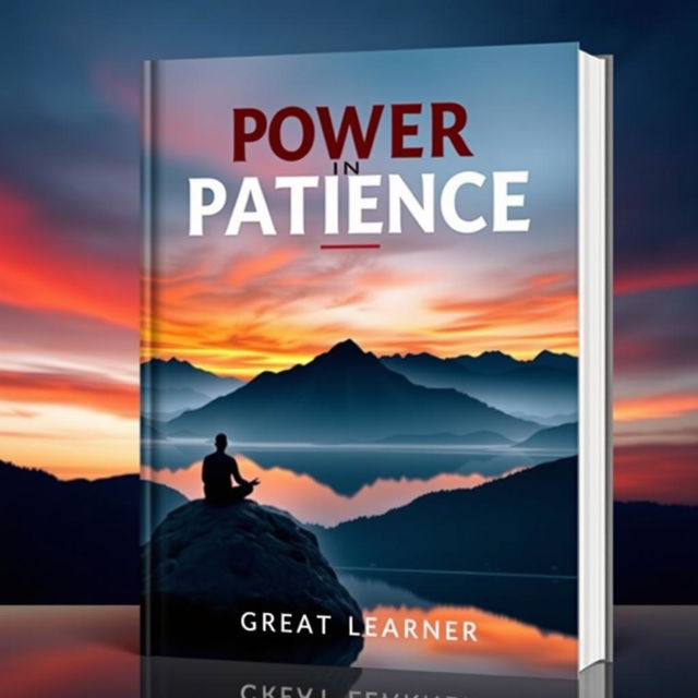 A striking book cover design for 'Power in Patience' by Great Learner