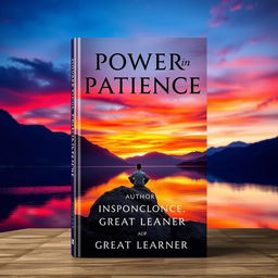 A striking book cover design for 'Power in Patience' by Great Learner