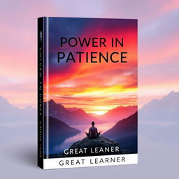 A striking book cover design for 'Power in Patience' by Great Learner