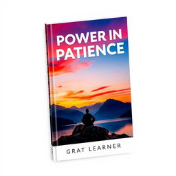 A striking book cover design for 'Power in Patience' by Great Learner