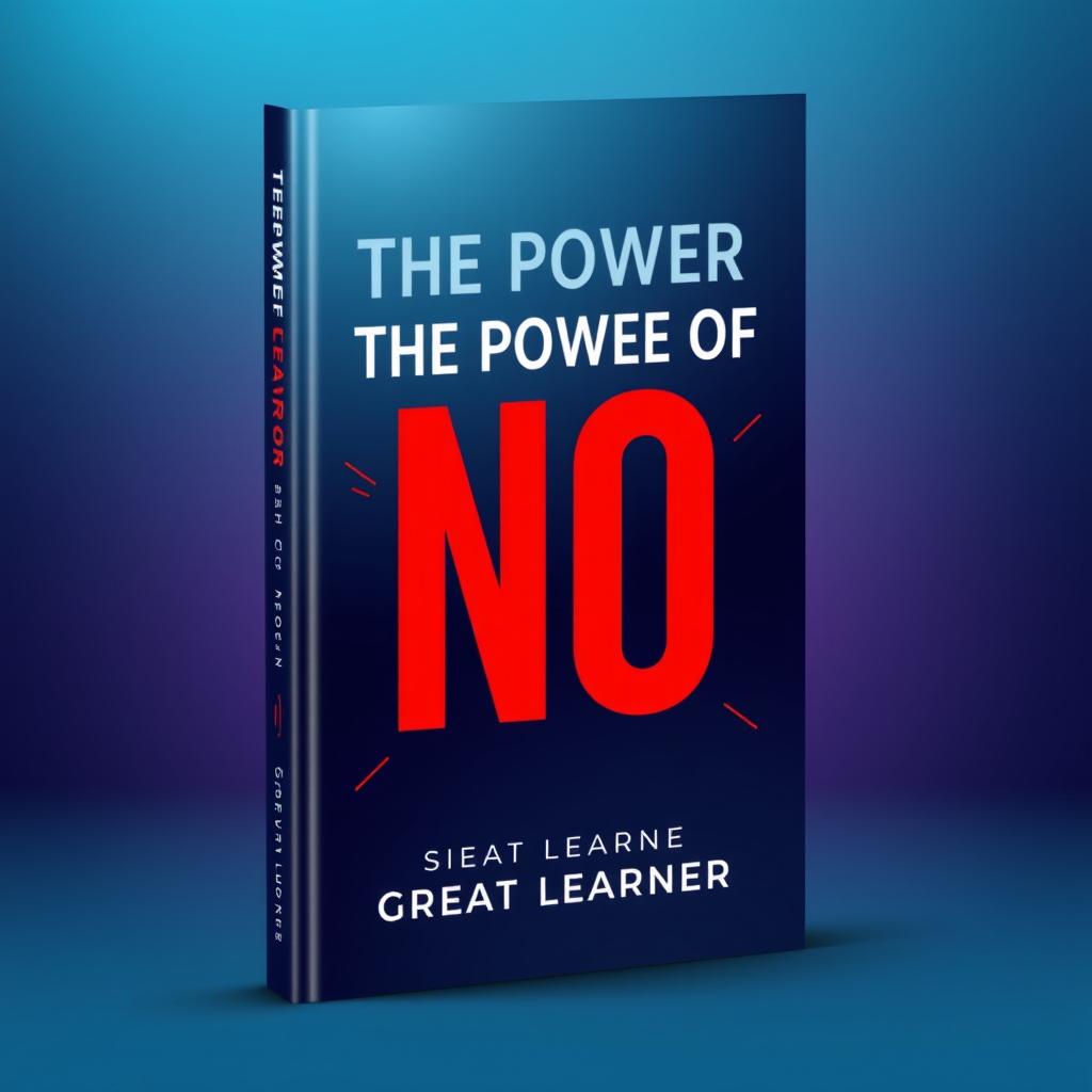 A modern book cover design for 'The Power of No' by Great Learner