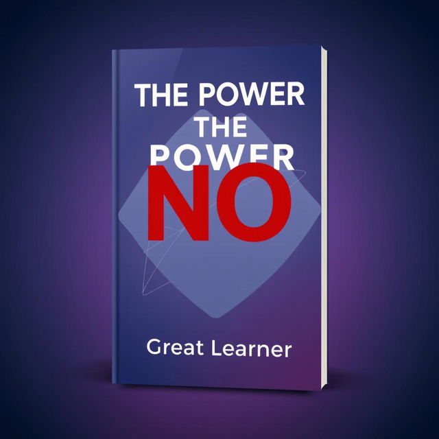 A modern book cover design for 'The Power of No' by Great Learner