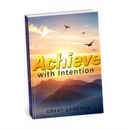 An eye-catching book cover design for 'Achieve with Intention' by Great Learner