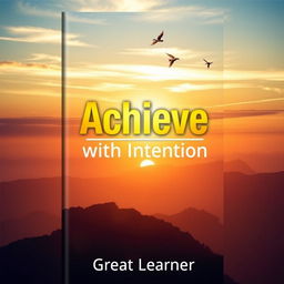 An eye-catching book cover design for 'Achieve with Intention' by Great Learner