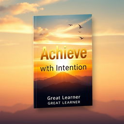 An eye-catching book cover design for 'Achieve with Intention' by Great Learner