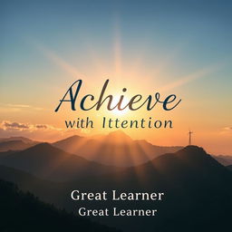 A compelling book cover design for 'Achieve with Intention' by Great Learner