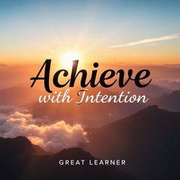 A compelling book cover design for 'Achieve with Intention' by Great Learner