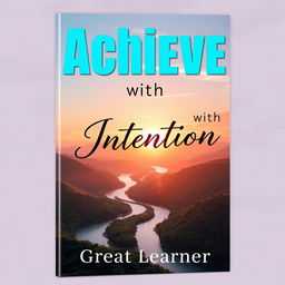 A captivating book cover design for 'Achieve with Intention' by Great Learner