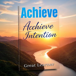 A captivating book cover design for 'Achieve with Intention' by Great Learner