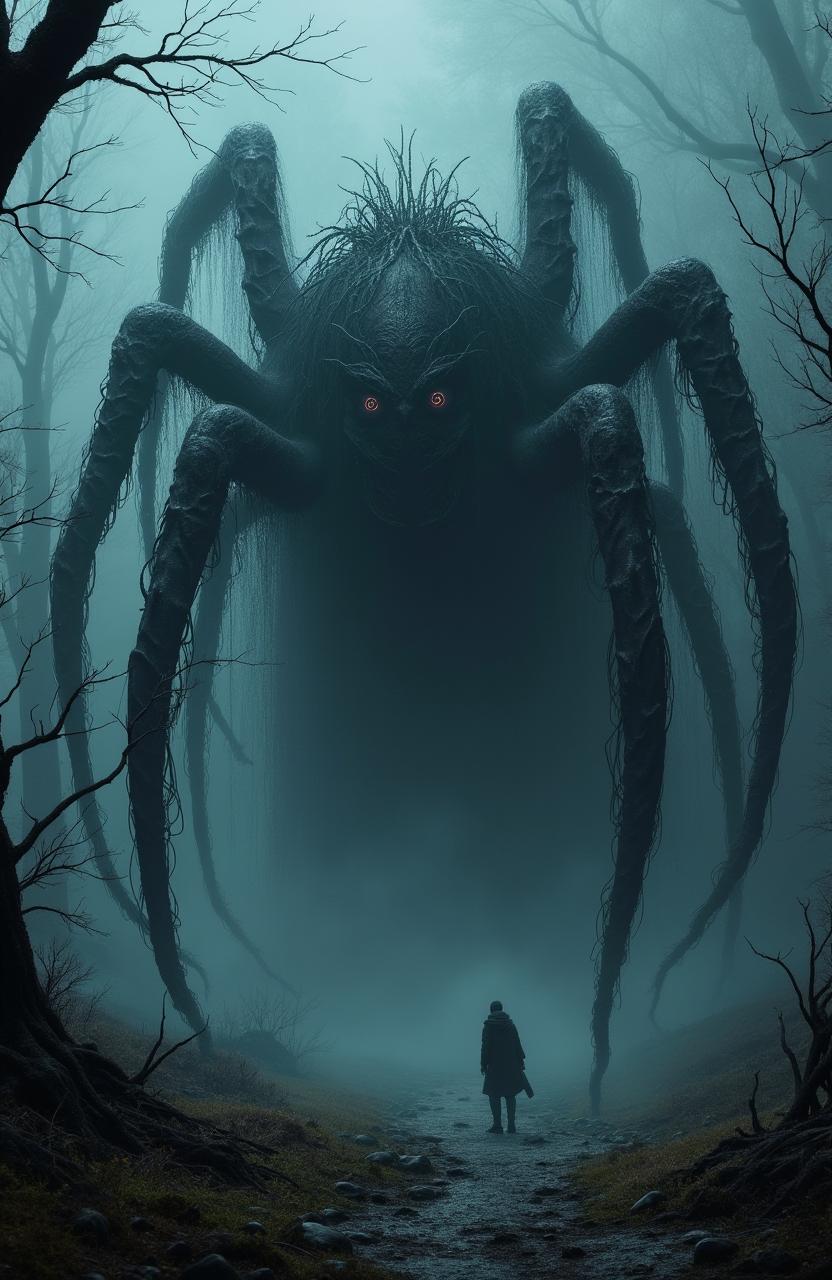 A live action, hyper-realistic depiction of Ungoliant, the monstrous creature from Middle Earth