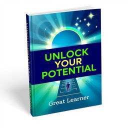 An engaging book cover design for 'Unlock Your Potential' by Great Learner