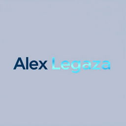 A sleek and modern logo design featuring the name 'Alex Legaza'